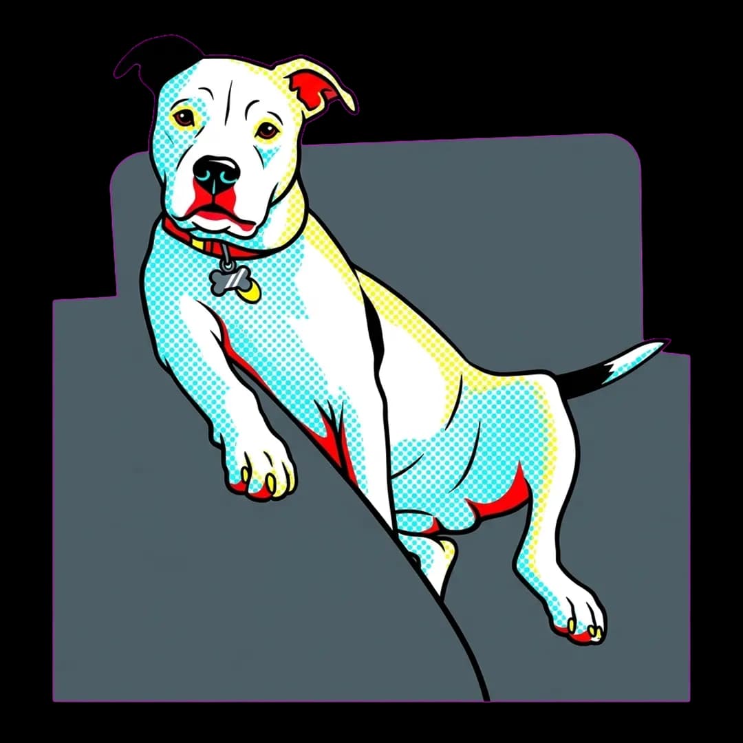 Cash Pop Art pet portrait artwork