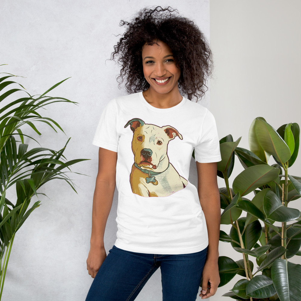 Cash Vintage pet portrait generated with Gemini and rendered on a White Classic Pet Portrait Tee.